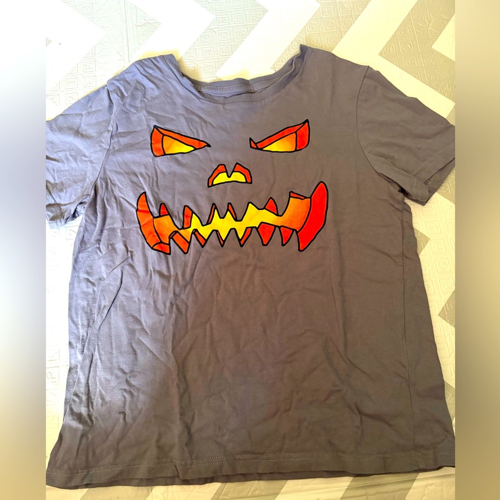 Halloween T-Shirt with Pumpkin Face